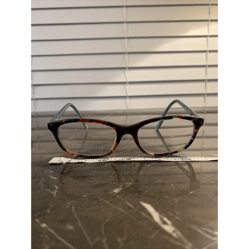 Furla giglio women's eyeglasses frames eyewear tortoise front blue back
